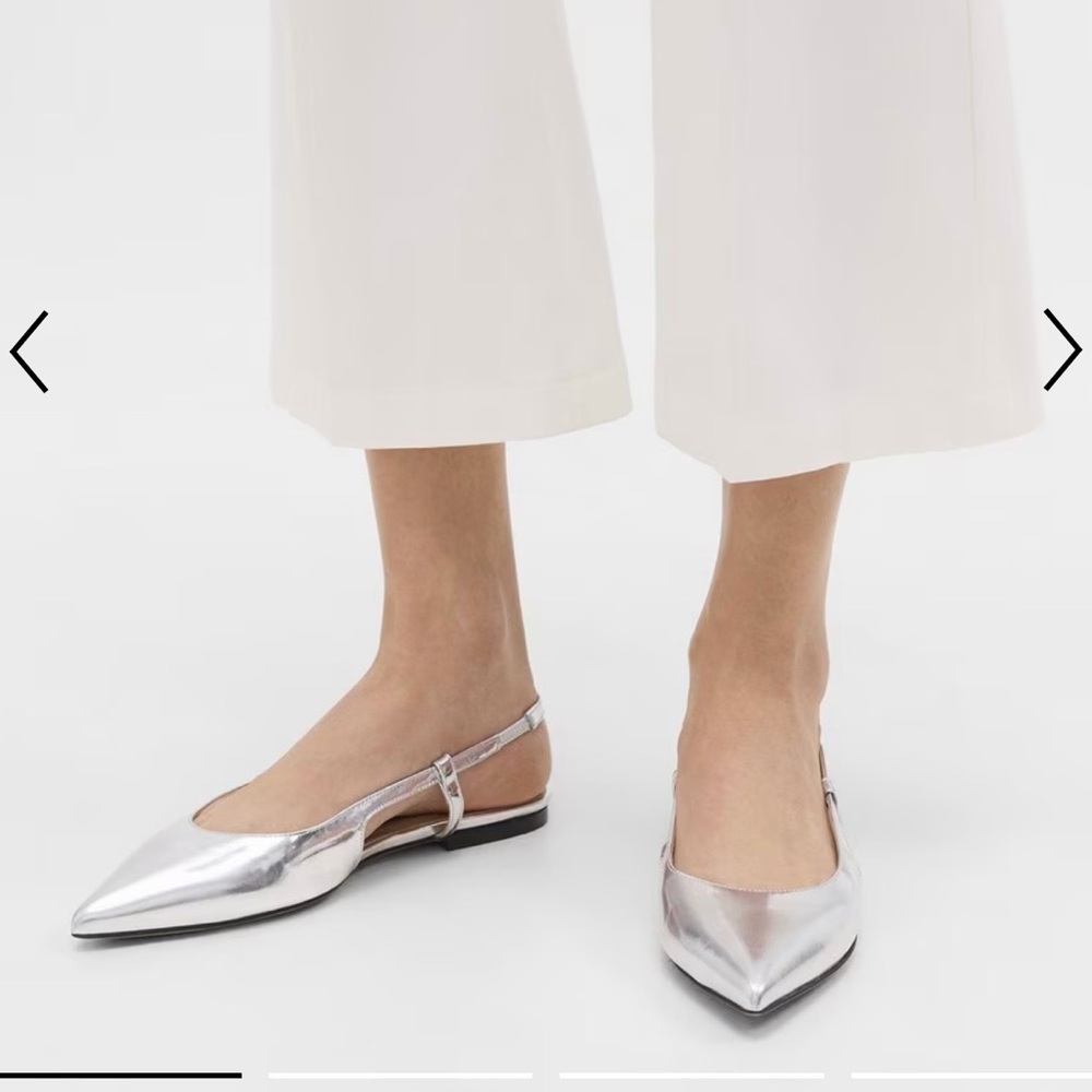 Silver Women's Slingback Flats